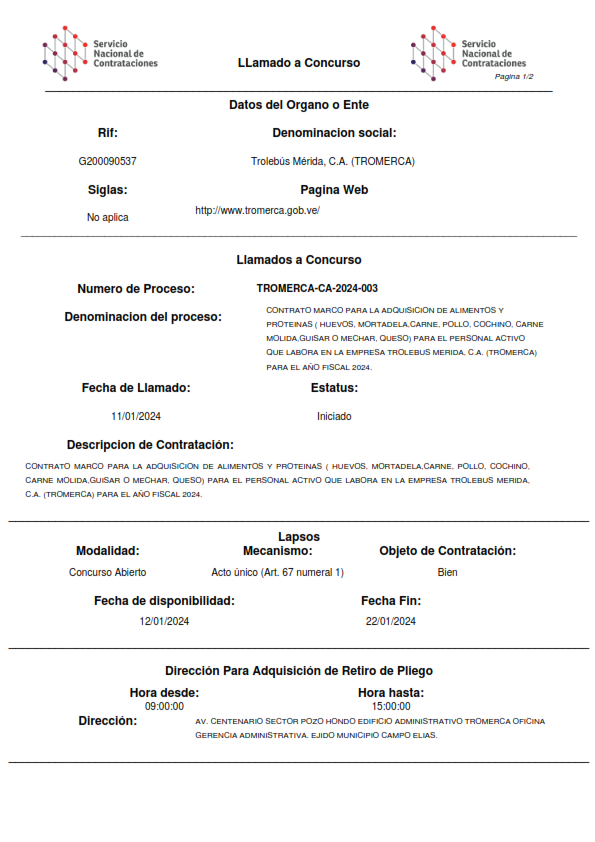 llamado concurso tromerca ca 2024 003 001