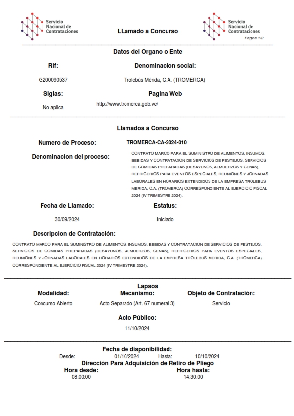 TROMERCA CA 2024 0101 001