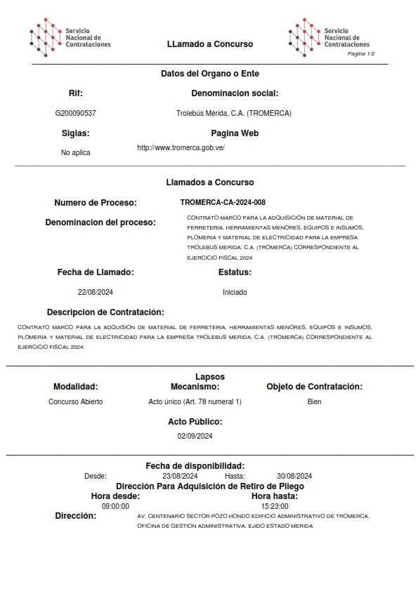 TROMERCA CA 2024 008 001